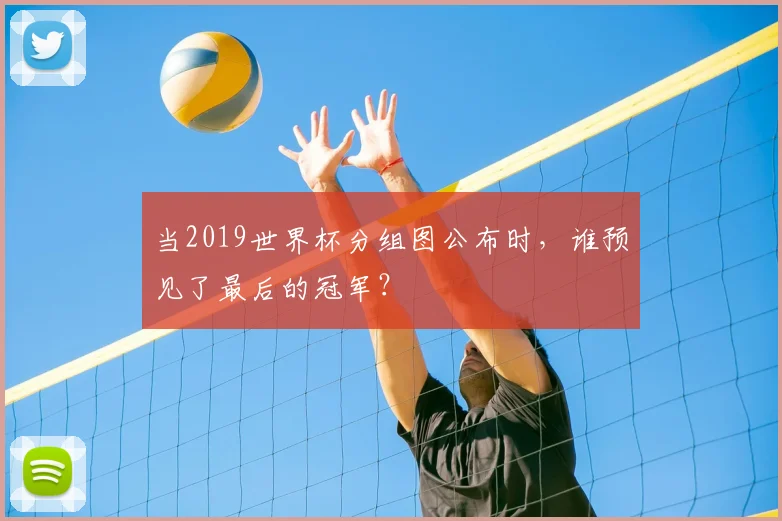 当2019世界杯分组图公布时，谁预见了最后的冠军？